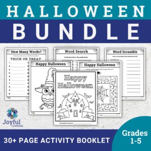 HALLOWEEN BUNDLE | Activity Booklet with Colouring, Drawing, Mazes, and more!