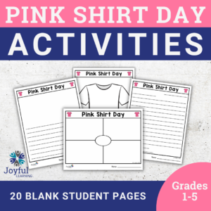 PINK SHIRT DAY | FREE Response Pages for Any Writing Prompt